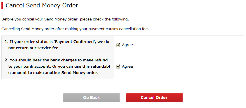 Order Cancellation. Confirm Cancellation. Confirm Cancel. You Cancelled order.